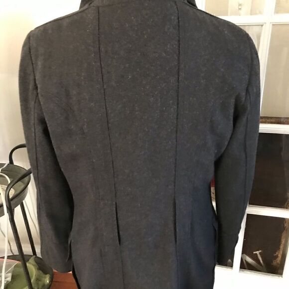 Zara Basic Womens Brown Fully Lined Wool Blend Coat Size Large Pockets - Picture 2 of 11